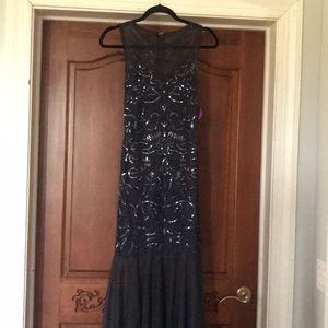 Navy blue sequence dress
